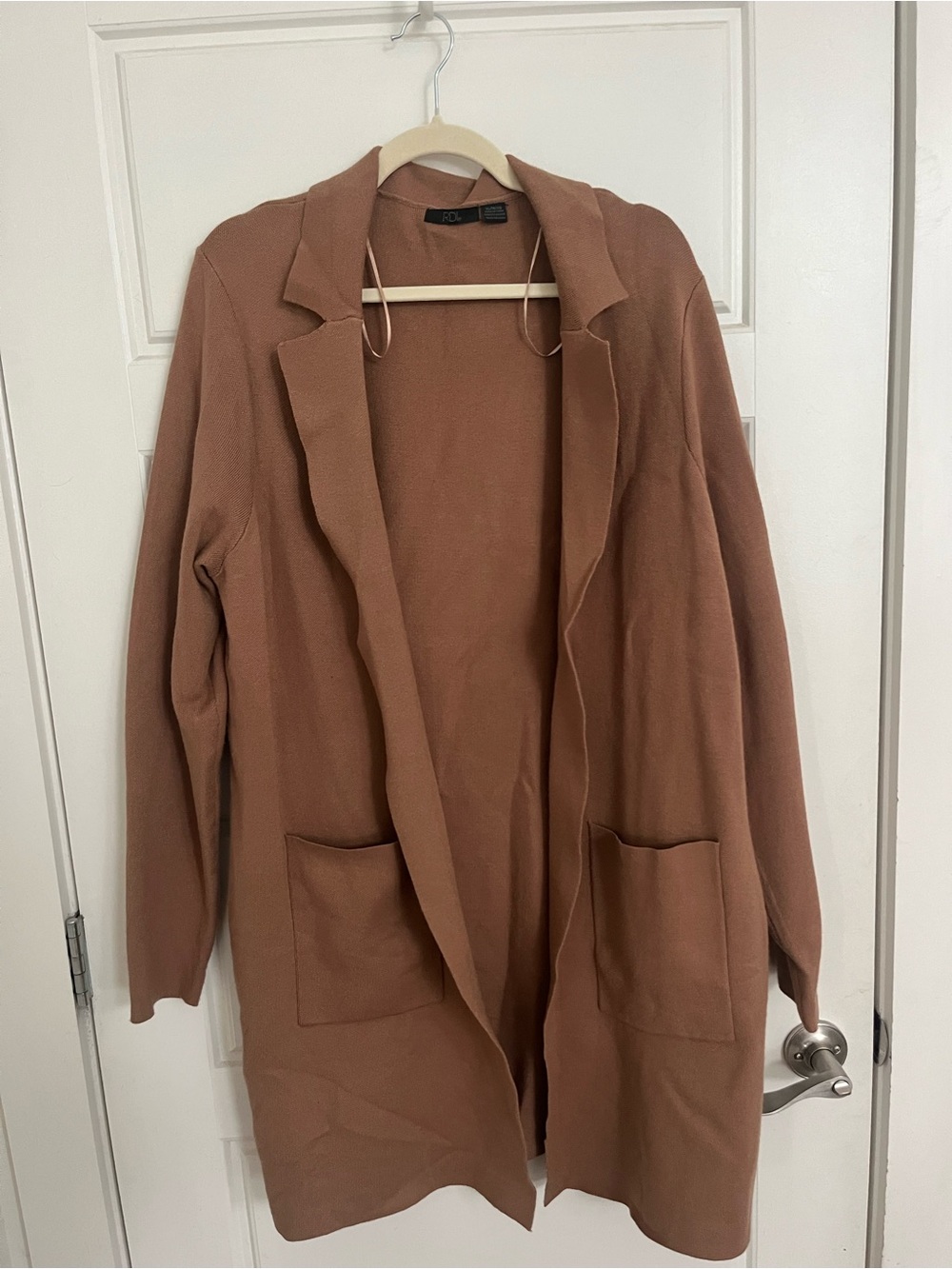 RDI Rust Brown Open-Front Blazer Cardigan
